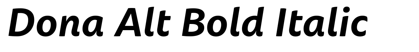 Dona Alt Bold Italic